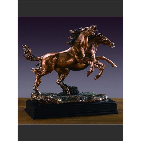 Marian Imports Marian Imports 53164 Two Horses Sculpture - 15.5 x 13 in. 53164